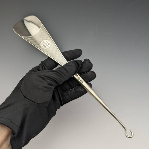 1930 年英國復古純銀鞋拔和鈕扣掛鉤 Mappin 和 Webb